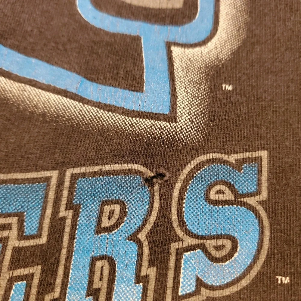 Vintage 90s Carolina Panthers Shirt Adult‎ Large Black NFL Team Heroes 1993